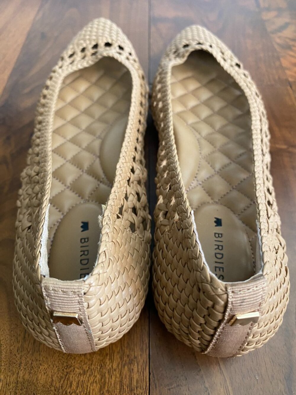 Birdies Goldfinch Woven Ballet-Inspired Flats Tan Size 7 Quiet Luxury - Picture 2 of 5